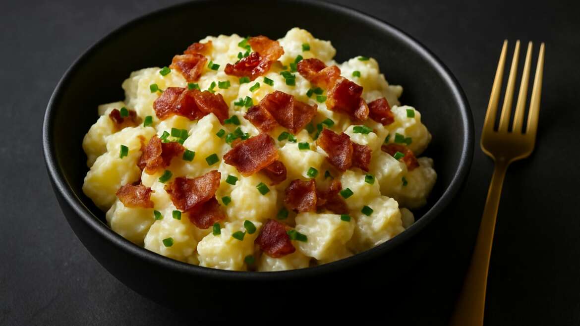 SAŁATKA ZIEMNIACZANA Z CHRUPIĄCYM BOCZKIEM